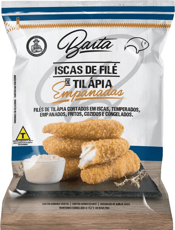 Iscas de Filé de Tilápia Empanadas Baita